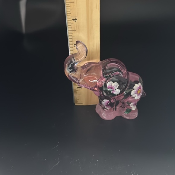 Fenton Pink Glass Elephant Figurine by Lenox - Picture 5 of 6